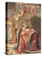 Certain Ladies of Her Companionship Gathered Themselves with Beatrice-Marie Spartali Stillman-Stretched Canvas