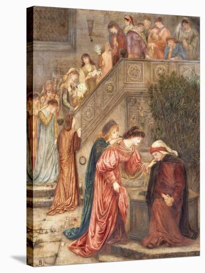 Certain Ladies of Her Companionship Gathered Themselves with Beatrice-Marie Spartali Stillman-Stretched Canvas