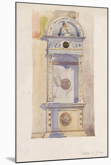 Certosa di Pavia, Study of a Jesuit Altar, 1891-Charles Rennie Mackintosh-Mounted Giclee Print