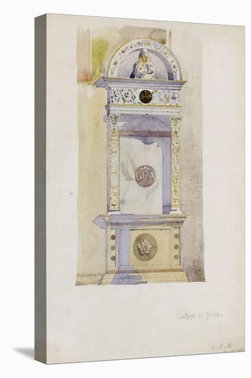 Certosa di Pavia, Study of a Jesuit Altar, 1891-Charles Rennie Mackintosh-Stretched Canvas