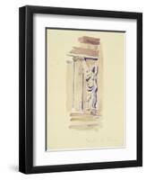 Certosa di Pavia, Study of an Angel Statue, 1891-Charles Rennie Mackintosh-Framed Giclee Print