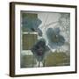 Cerulean Poppies I-Robert Lacie-Framed Giclee Print