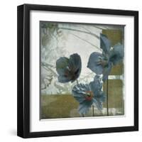 Cerulean Poppies II-Robert Lacie-Framed Giclee Print