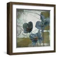 Cerulean Poppies II-Robert Lacie-Framed Giclee Print