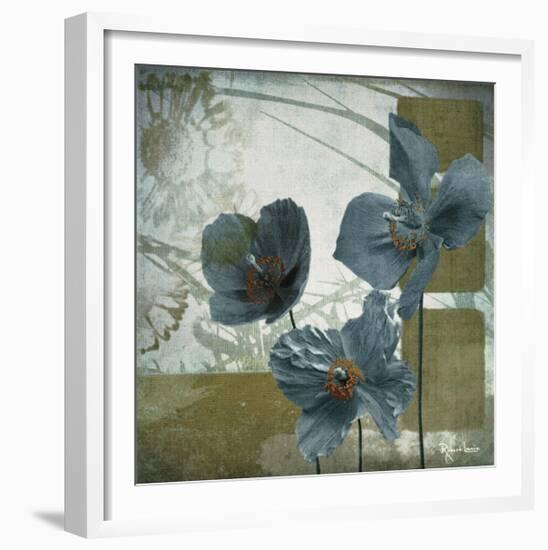 Cerulean Poppies II-Robert Lacie-Framed Giclee Print