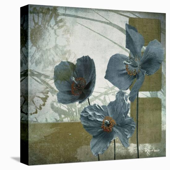 Cerulean Poppies II-Robert Lacie-Stretched Canvas