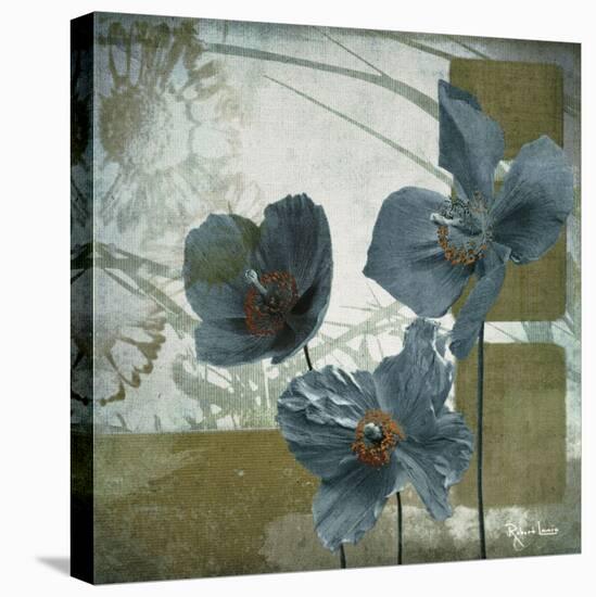 Cerulean Poppies II-Robert Lacie-Stretched Canvas