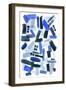 Cerulean Strokes II-Grace Popp-Framed Art Print
