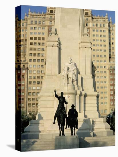 Cervantes Monument, Madrid, Spain, Europe-Upperhall Ltd-Stretched Canvas