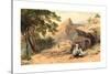 Cervara, Colored Lithograph-Edward Lear-Stretched Canvas