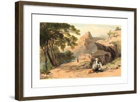 Cervara, Colored Lithograph-Edward Lear-Framed Giclee Print