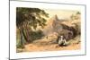 Cervara, Colored Lithograph-Edward Lear-Mounted Giclee Print