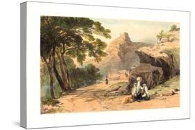 Cervara, Colored Lithograph-Edward Lear-Stretched Canvas