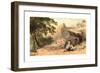 Cervara, Colored Lithograph-Edward Lear-Framed Giclee Print