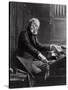 Cesar Franck at the Console of the Organ at St. Clotilde Basilica, Paris, 1885-Jeanne Rongier-Stretched Canvas