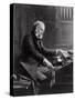 Cesar Franck at the Console of the Organ at St. Clotilde Basilica, Paris, 1885-Jeanne Rongier-Stretched Canvas