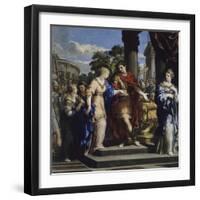 César remet Cléopâtre sur le trône d'Egypte-de Cortone Pierre-Framed Giclee Print