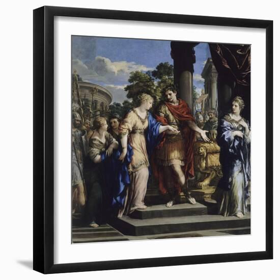 César remet Cléopâtre sur le trône d'Egypte-de Cortone Pierre-Framed Giclee Print