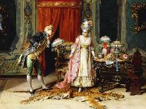 Flowers for her Ladyship-Cesare Auguste Detti-Stretched Canvas