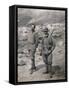 Cesare Battisti and Guido Larcher on Monte Corno, 1916, World War I, Italy-null-Framed Stretched Canvas