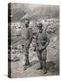 Cesare Battisti and Guido Larcher on Monte Corno, 1916, World War I, Italy-null-Stretched Canvas