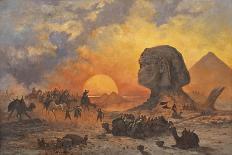 Amongst the Pyramids-Cesare Biseo-Framed Giclee Print