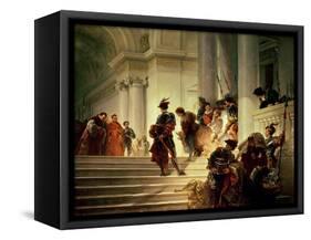 Cesare Borgia Leaving the Vatican-Giuseppe-lorenzo Gatteri-Framed Stretched Canvas