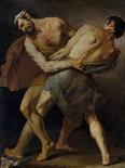 Two Wrestlers or Hercules and Antaeus, 1637-Cesare Fracanzano-Giclee Print