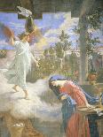 Annunciation, Fresco, 1875-Cesare Mariani-Laminated Giclee Print