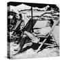 Cesare Pavese on a Deckchair-null-Stretched Canvas