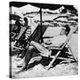 Cesare Pavese on a Deckchair-null-Stretched Canvas