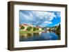 Cesky Krumlov on the Vltava River-connect1-Framed Photographic Print