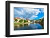 Cesky Krumlov on the Vltava River-connect1-Framed Photographic Print