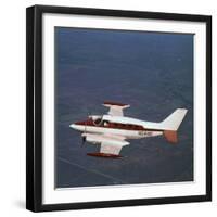 Cessna Airplane Flying-null-Framed Photographic Print