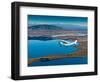 Cessna flying over South Coast Iceland-null-Framed Photographic Print