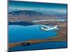 Cessna flying over South Coast Iceland-null-Mounted Photographic Print