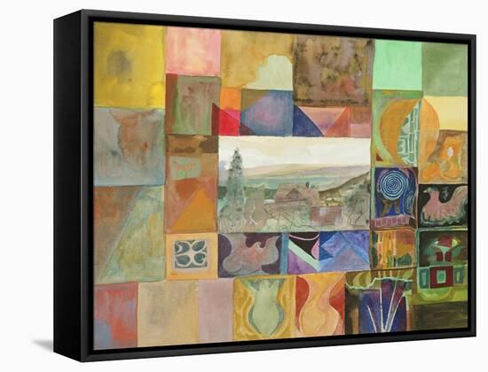 Cevennes Mosaic-Michael Chase-Framed Stretched Canvas