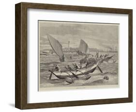 Ceylon Boats at Galle-Matthew White Ridley-Framed Giclee Print