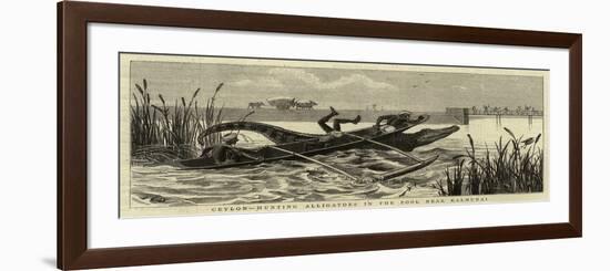 Ceylon, Hunting Alligators in the Pool Near Kalmunai-null-Framed Giclee Print