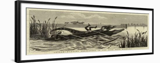 Ceylon, Hunting Alligators in the Pool Near Kalmunai-null-Framed Giclee Print