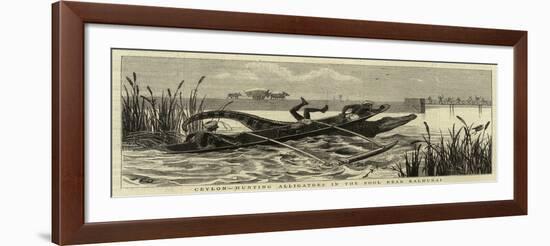 Ceylon, Hunting Alligators in the Pool Near Kalmunai-null-Framed Giclee Print