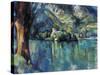 Cezanne: Annecy Lake, 1896-Paul C?zanne-Stretched Canvas