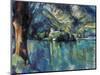 Cezanne: Annecy Lake, 1896-Paul C?zanne-Mounted Premium Giclee Print