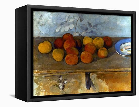 Cezanne: Apples & Biscuits-Paul Cézanne-Framed Stretched Canvas