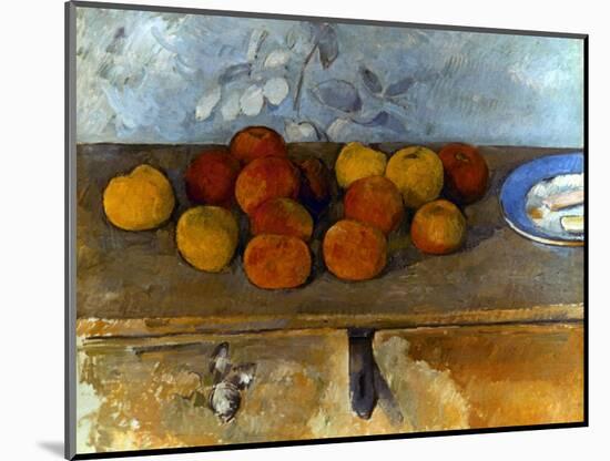 Cezanne: Apples & Biscuits-Paul Cézanne-Mounted Giclee Print