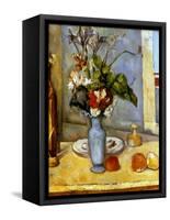 Cezanne: Blue Vase, 1885-87-Paul Cézanne-Framed Stretched Canvas