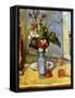 Cezanne: Blue Vase, 1885-87-Paul Cézanne-Framed Stretched Canvas