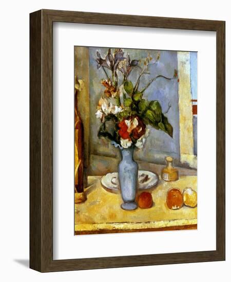 Cezanne: Blue Vase, 1885-87-Paul Cézanne-Framed Giclee Print