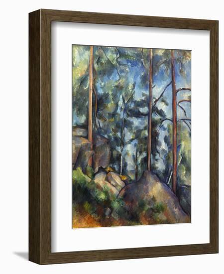 Cezanne: Pines, 1896-99-Paul C?zanne-Framed Premium Giclee Print