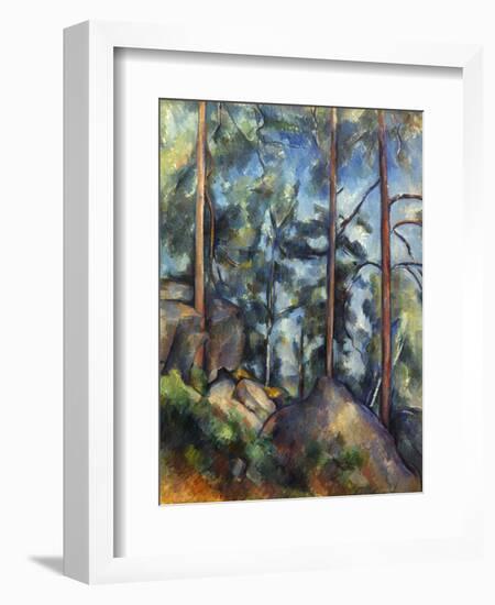 Cezanne: Pines, 1896-99-Paul C?zanne-Framed Premium Giclee Print